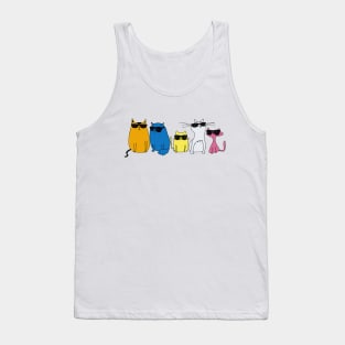 Cool Cats with Sunglasses Tank Top